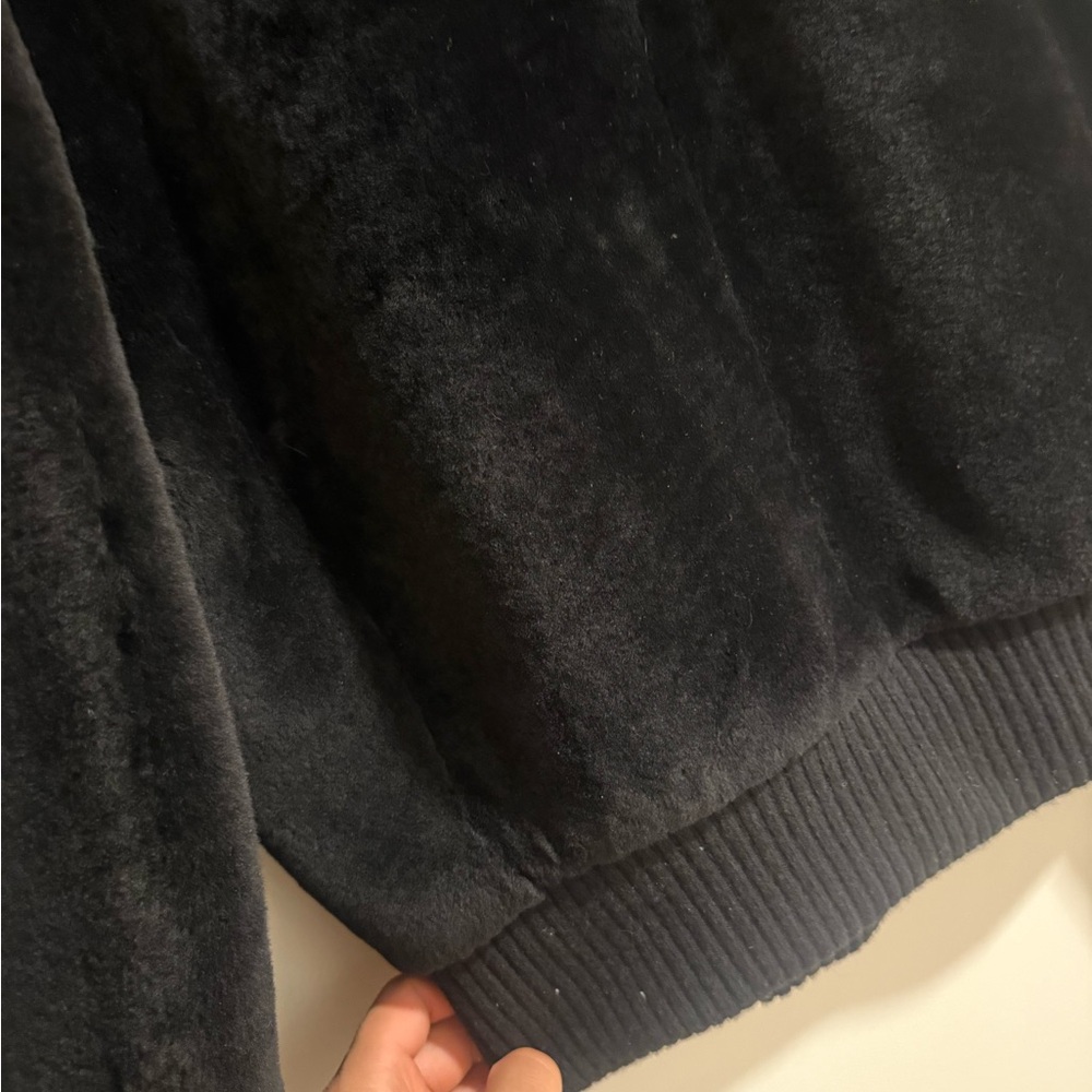 Plush Black Faux Fur Jacket